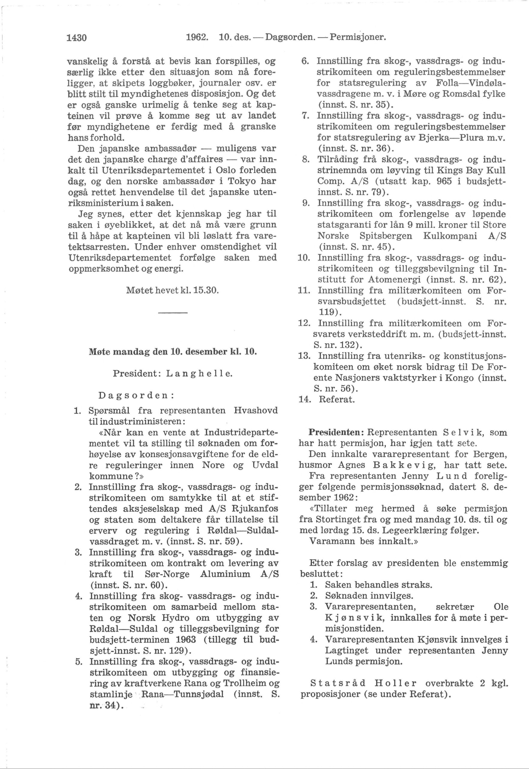 Stortingsforhandlinger-1962-1963 Vol 107 Nr7a, 10. desember